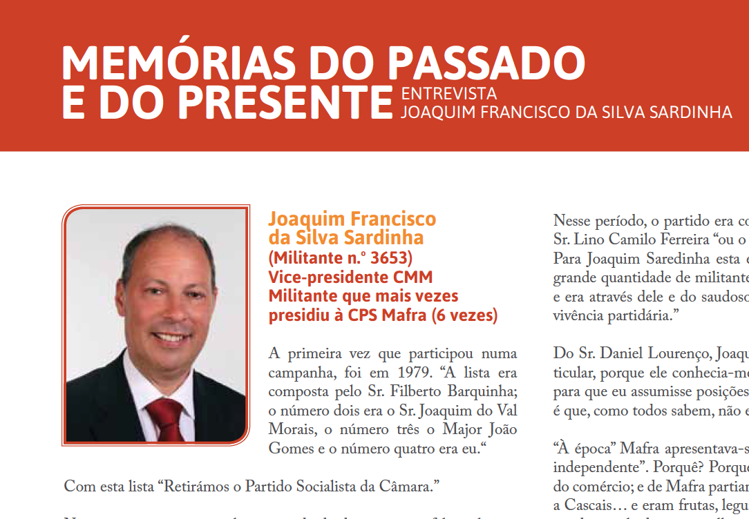 As primeiras memórias de Joaquim Sardinha As primeiras memórias de Joaquim Sardinha