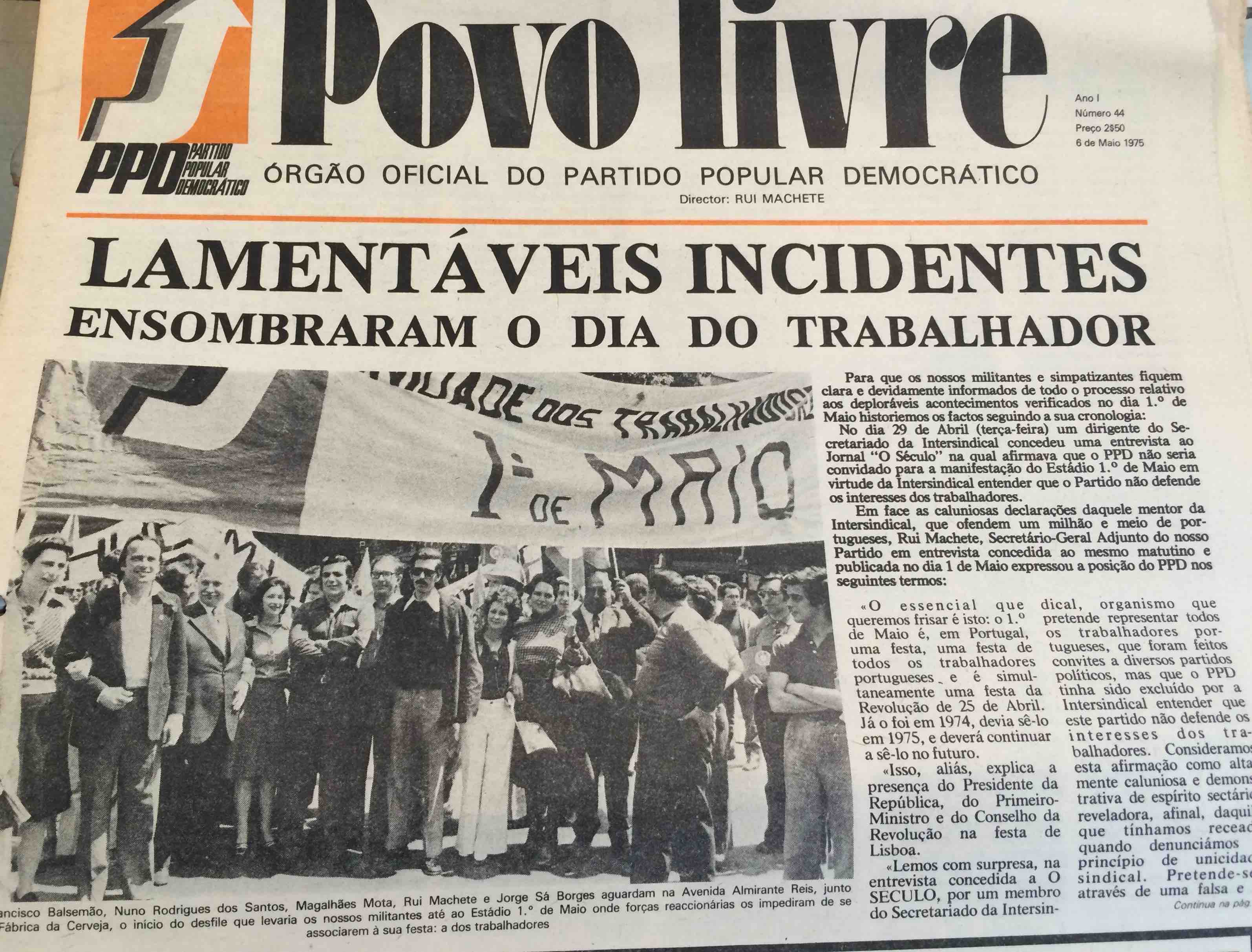 PPD marcha no 1º Maio de 1975 PPD marcha no 1º Maio de 1975